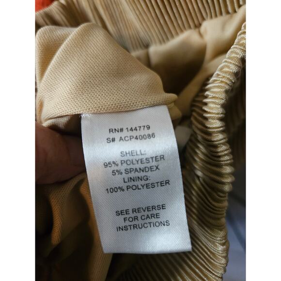 ACOA Gold Wide-Leg Flowy Pants – Size Small - Picture 9 of 9